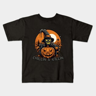 CHILLIN & KILLIN, halloween, zombie Kids T-Shirt